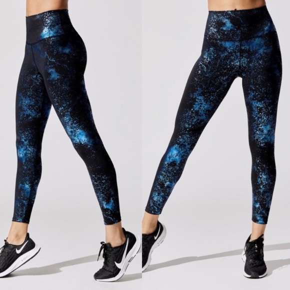 CARBON38 Art Foil High Rise 7/8" Leggings Splatter Metallic - Picture 2 of 7